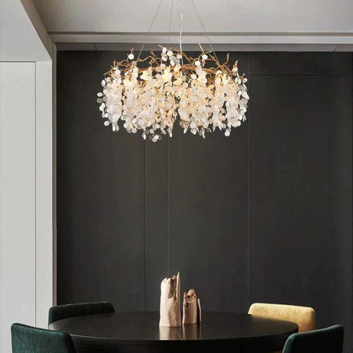 Donna Round Circle Fortune Tree Round Branch Chandelier - 43.3" Dcasivra