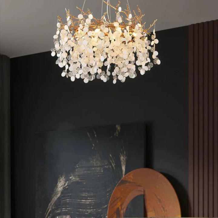Donna Round Circle Fortune Tree Round Branch Chandelier - 43.3" Dcasivra