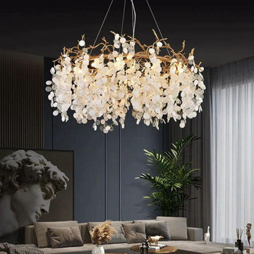 Donna Round Circle Fortune Tree Round Branch Chandelier - 26" Dcasivra