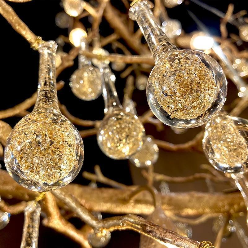 Doris Branch Crystal Chandelier Light - GoldLength 100 cm x Width 62 cm x Height 50 cmcasivra
