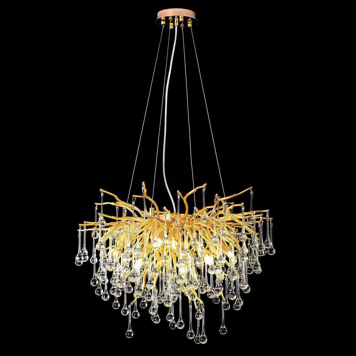 Doris Rain Branch Chandelier 23.5"D Gold - casivra
