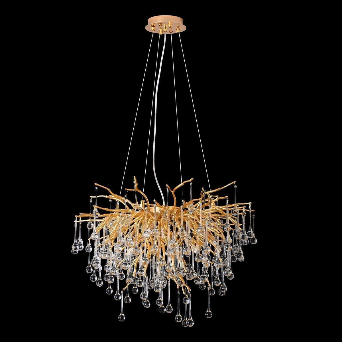 Doris Rain Branch Chandelier 23.5"D Gold - casivra