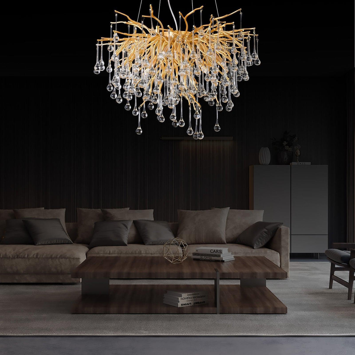 Doris Rain Branch Chandelier 23.5"D Gold - casivra