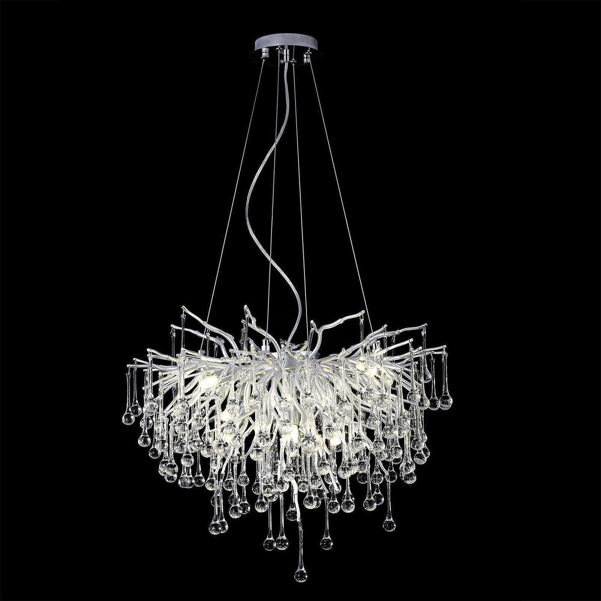 Doris Rain Branch Chandelier Dia 23.5" Silver - casivra