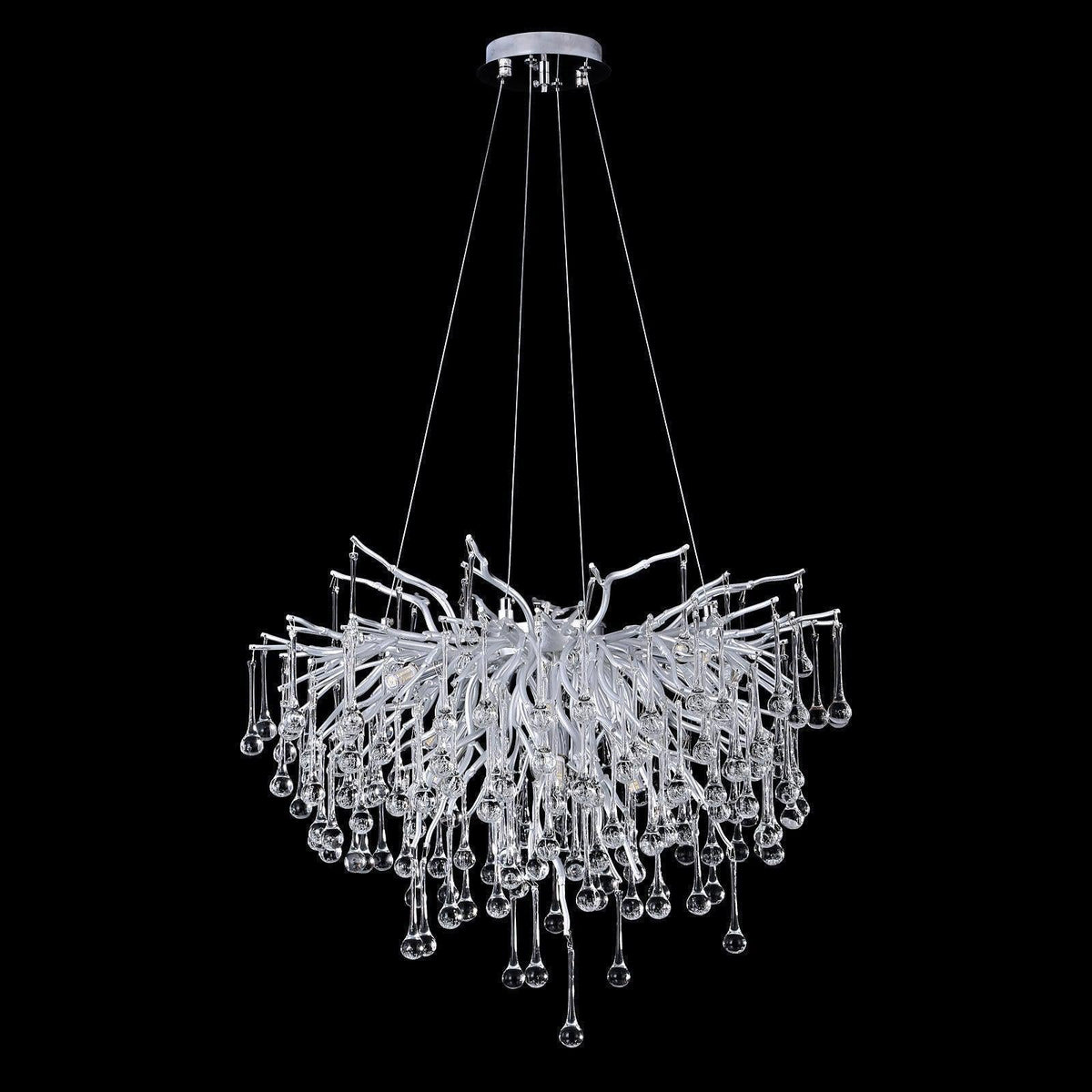 Doris Rain Branch Chandelier Dia 23.5" Silver - casivra