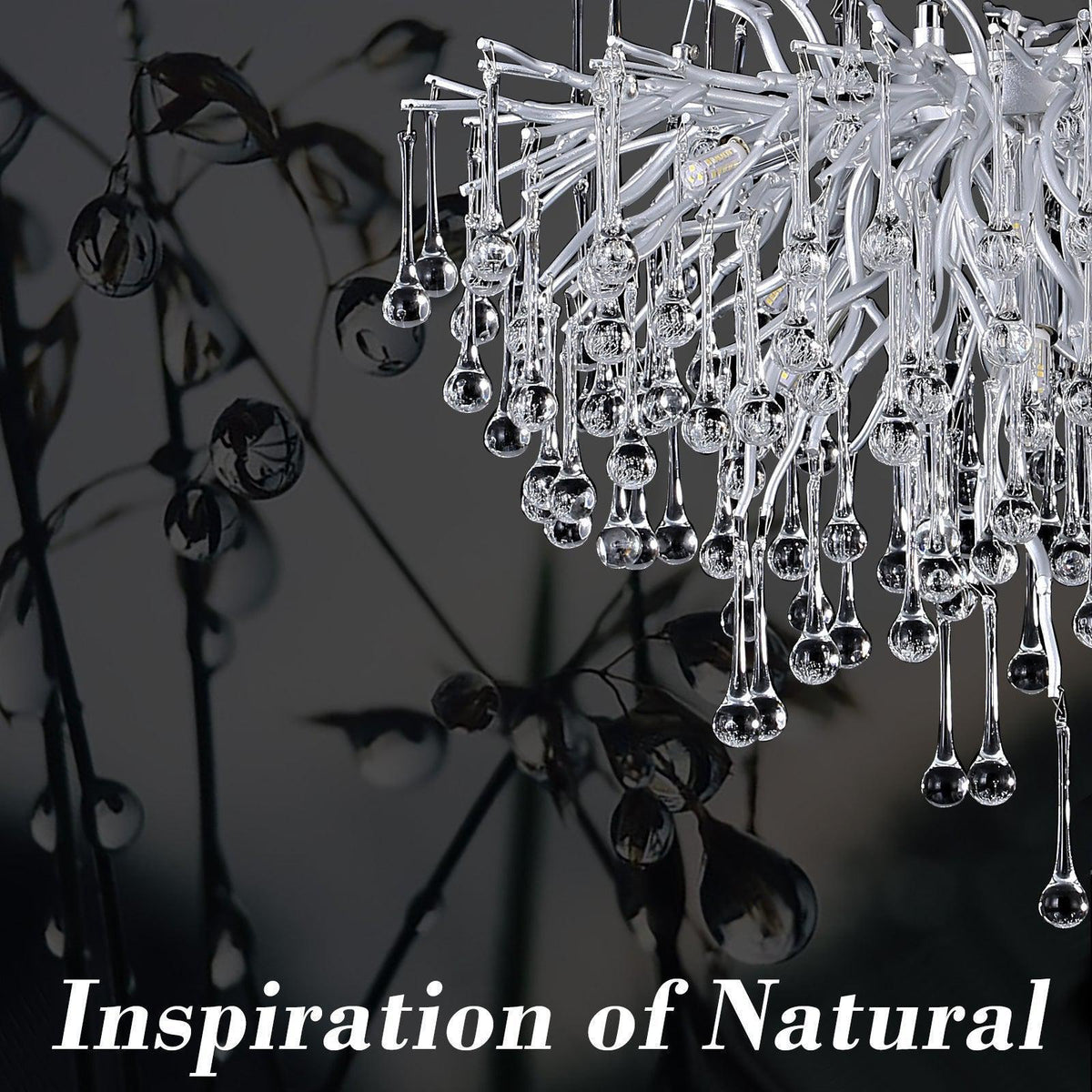 Doris Rain Branch Chandelier Dia 23.5" Silver - casivra