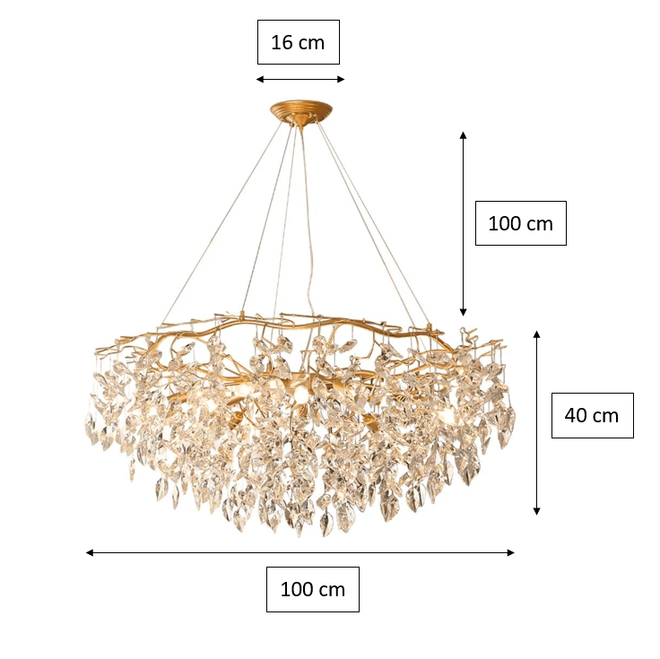Doris Round Modern Branch Chandeliers - Diameter 67 cm x Height 40 cmWarm Lightcasivra