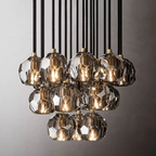 Boule De Radiant Crystal Cluster Chandelier 19"