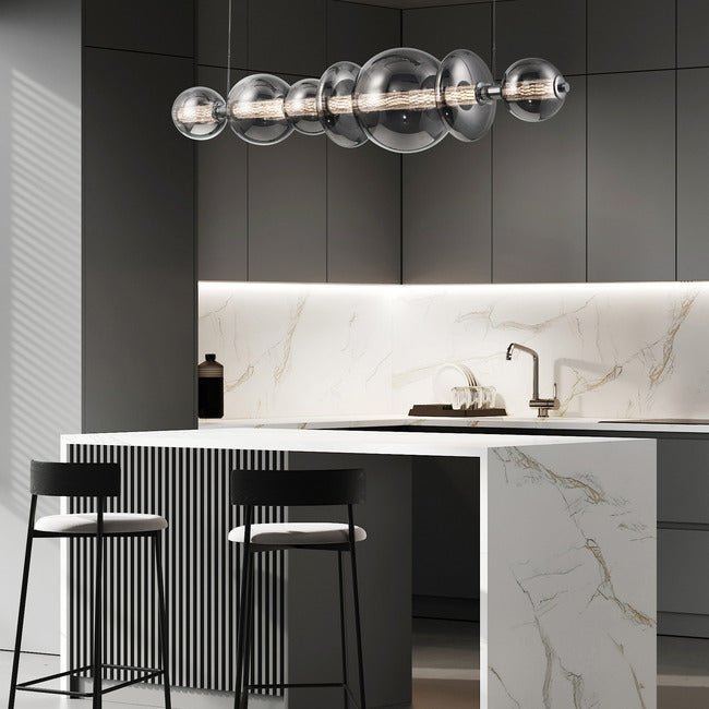 Echelon Linear Chandelier - ChromeClear56”casivra
