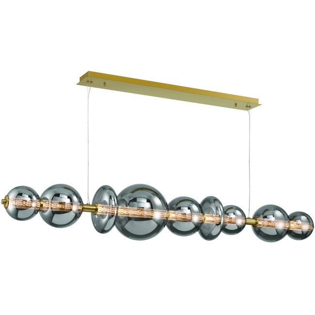 Echelon Linear Chandelier - GoldSmoke73.5”casivra