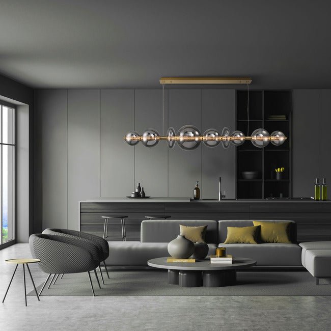 Echelon Linear Chandelier - ChromeClear56”casivra