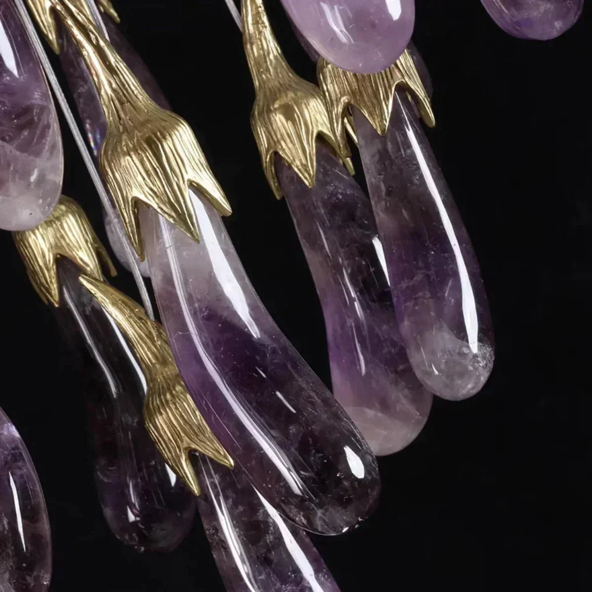 Eggplant - shaped Chandelier Purple Color - casivra