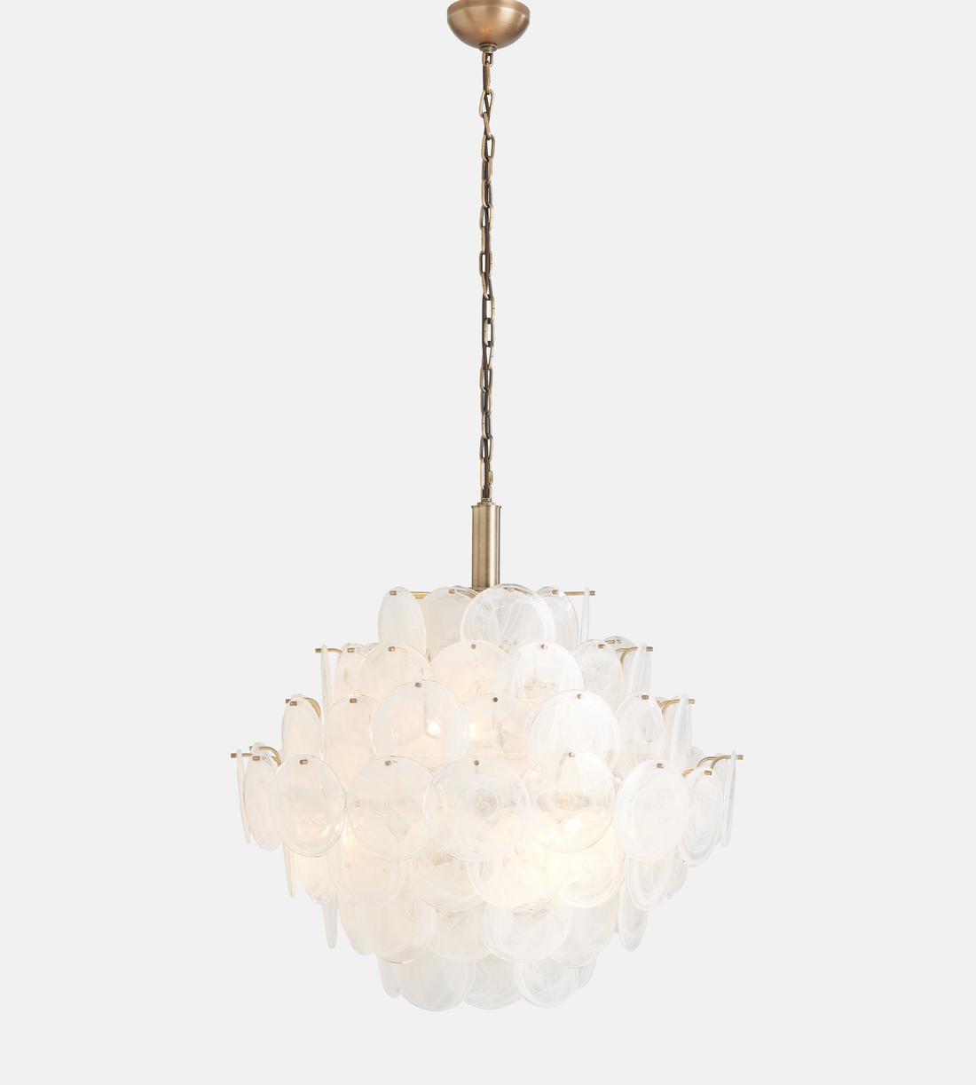 Elba Glass Large Chandelier - casivra