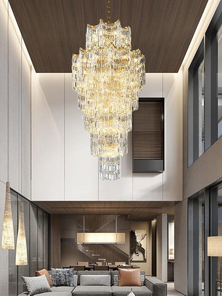 Elegant Crystal Chandelier for Duplex Villas-Chandelier-casivra-casivra