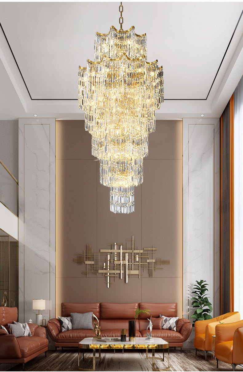 Elegant Crystal Chandelier for Duplex Villas-Chandelier-casivra-casivra