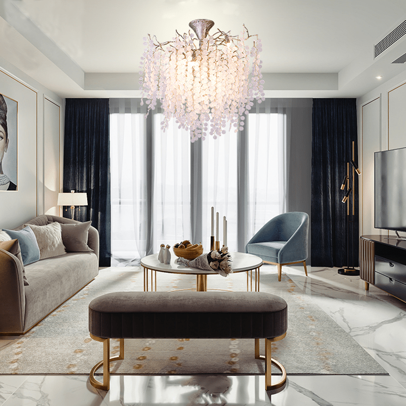 Ellie Modern Crystal Branch Chandelier - 23.62" diamcasivra