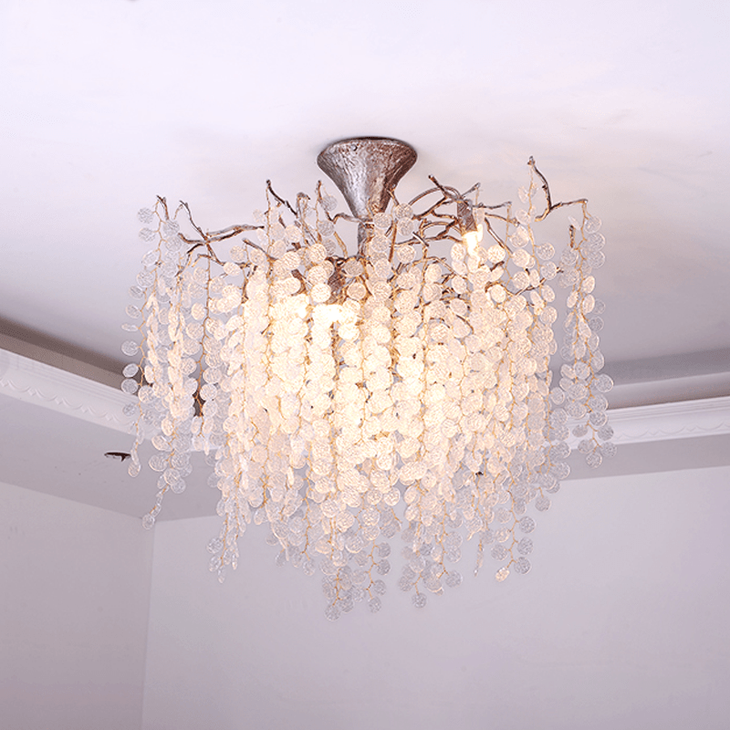 Ellie Modern Crystal Branch Chandelier - 23.62" diamcasivra