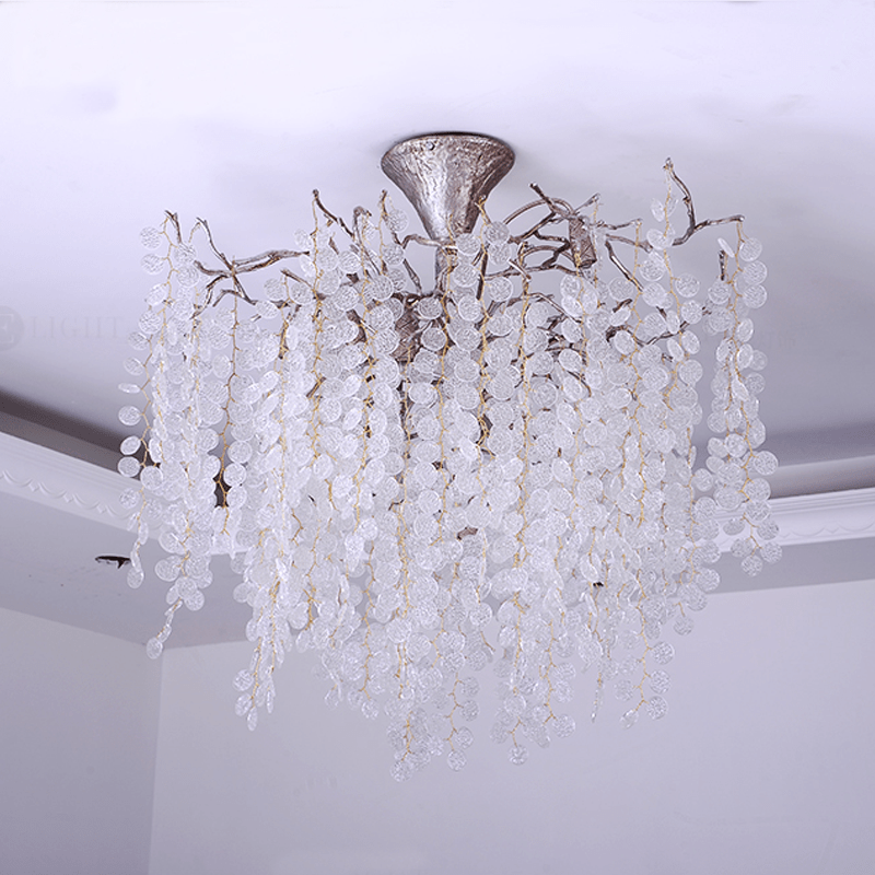 Ellie Modern Crystal Branch Chandelier - 23.62" diamcasivra