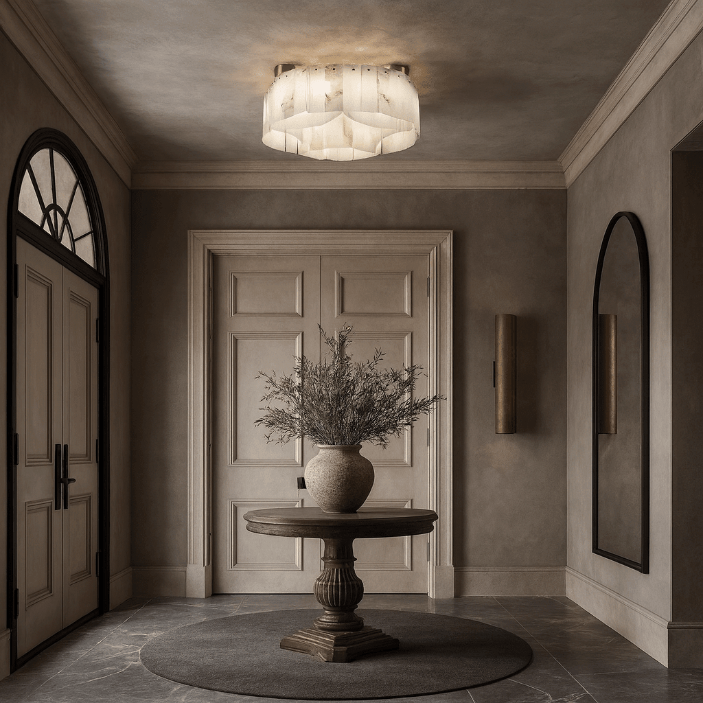 buyOakley Layered Marble Flush Mount Chandelier - Morsale