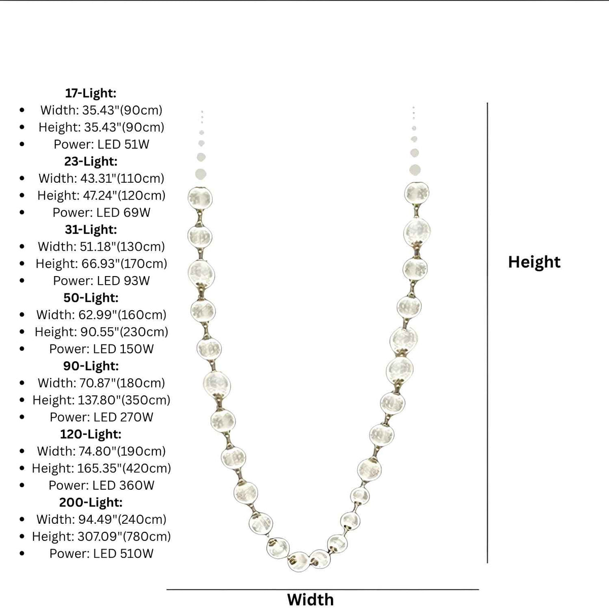 Esle Modern Pearl Necklace Chandelier - Black17 lightcasivra