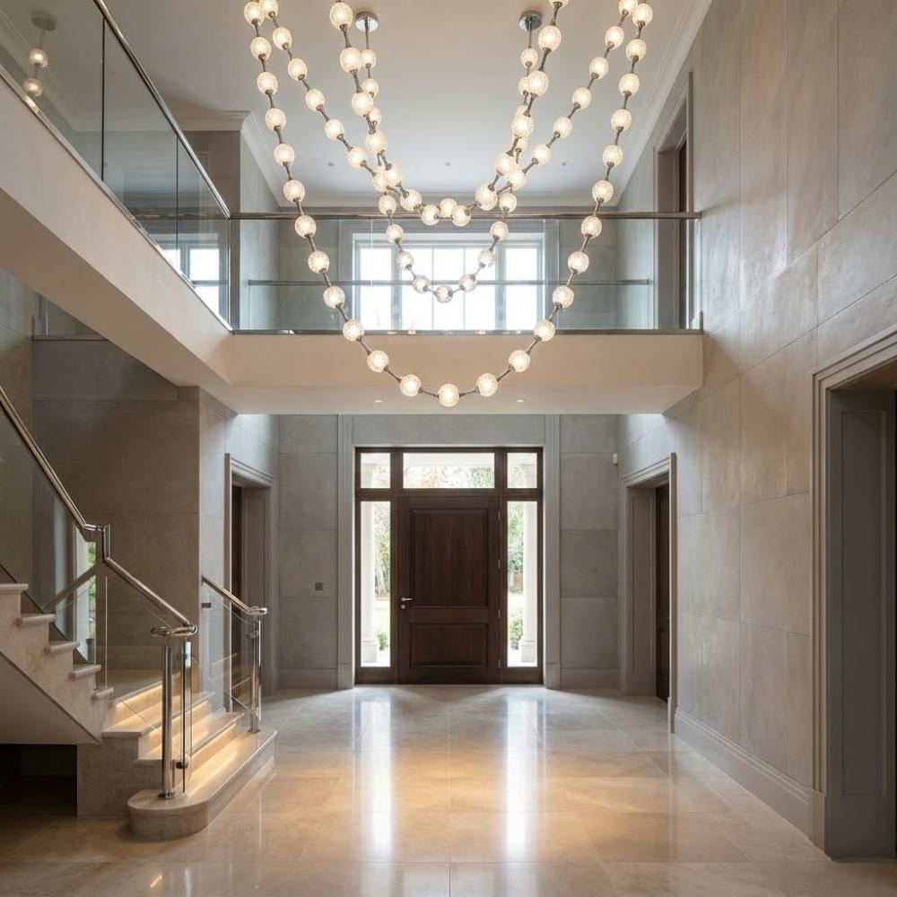 Esle Modern Pearl Necklace Chandelier - Black17 lightcasivra