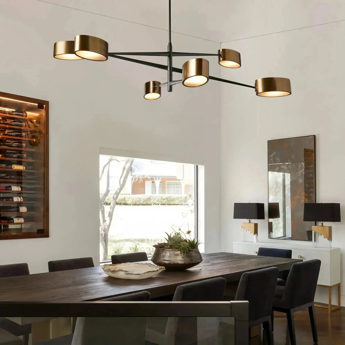 Esprit 6-Light Chandelier styled in a modern dining room