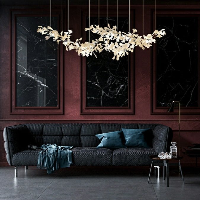 Extra Large Ceramic White Flower Chandelier in Artistic Branch Style for Spacious Living and Dining Room - L47.2"*W23.6"*H21.7"/ 10 Lights (110 Pieces)Warm Lightcasivra