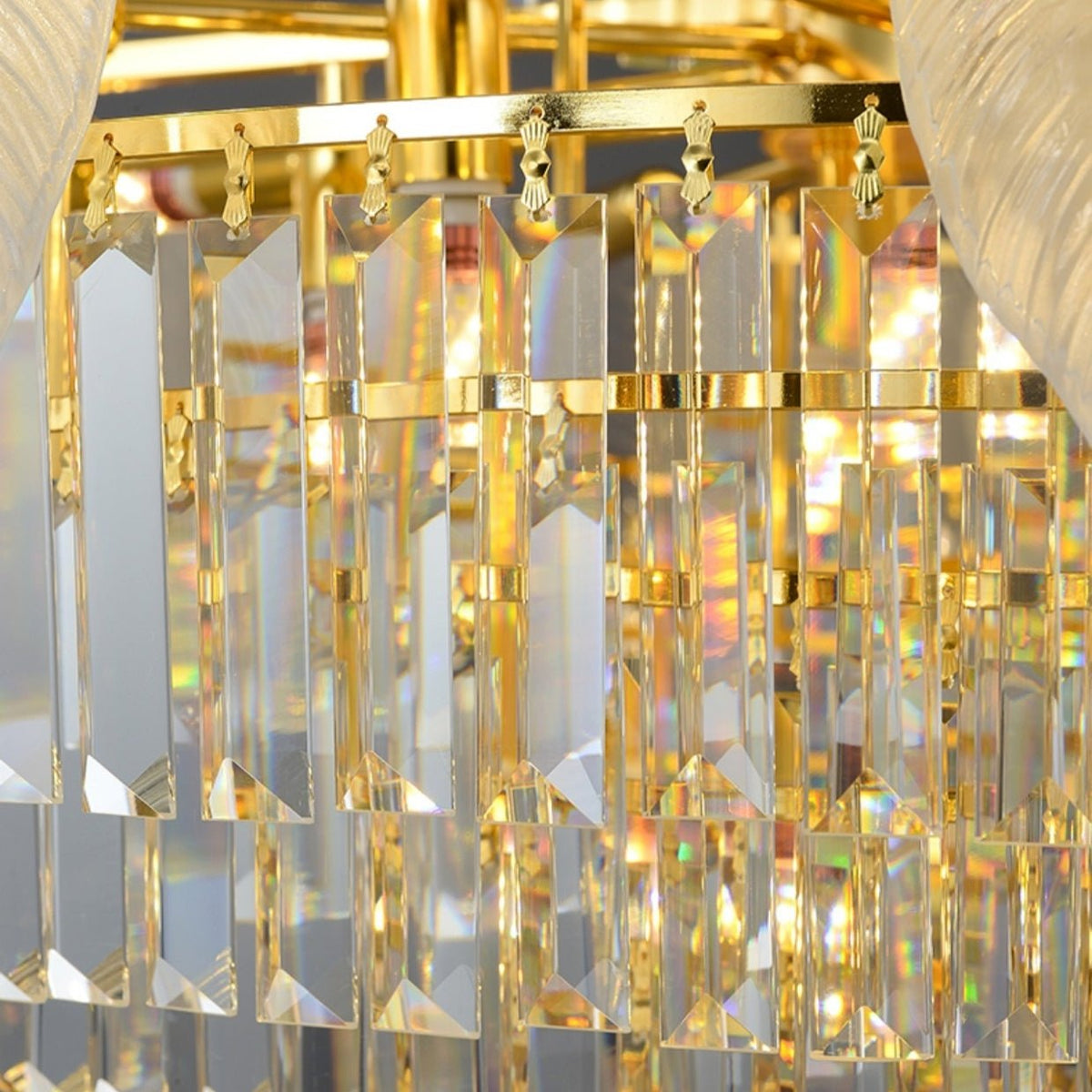 Extra Large Crystal Feather Style Chandelier Long Foyer Staircase Ceiling Lighting Fixture For Living Room - D39.4"*H59.1"casivra