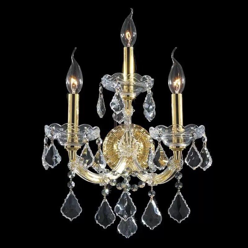 Extra Large Elegant Crystal Chandelier in Branch Style with Candle Layers for Stairs Living Room and Foyer - Wall SconceGoldWarm Lightcasivra
