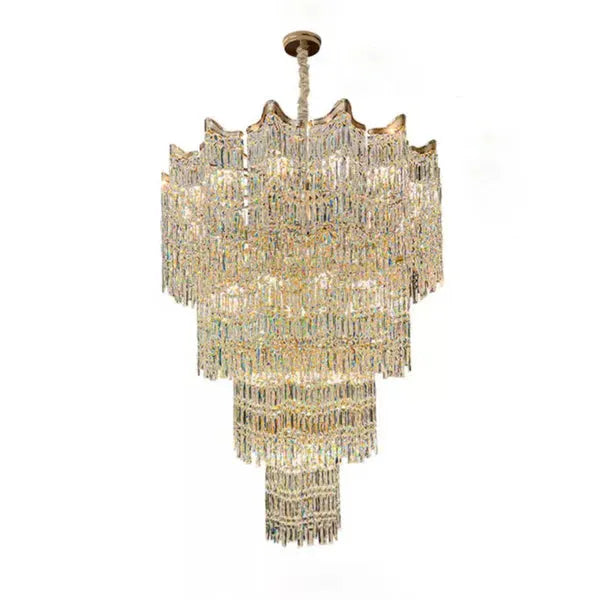 Extra Large Luxury Multi - tiered Crystal Chandelier - GoldD39.4"*H78.7"/64kgcasivra