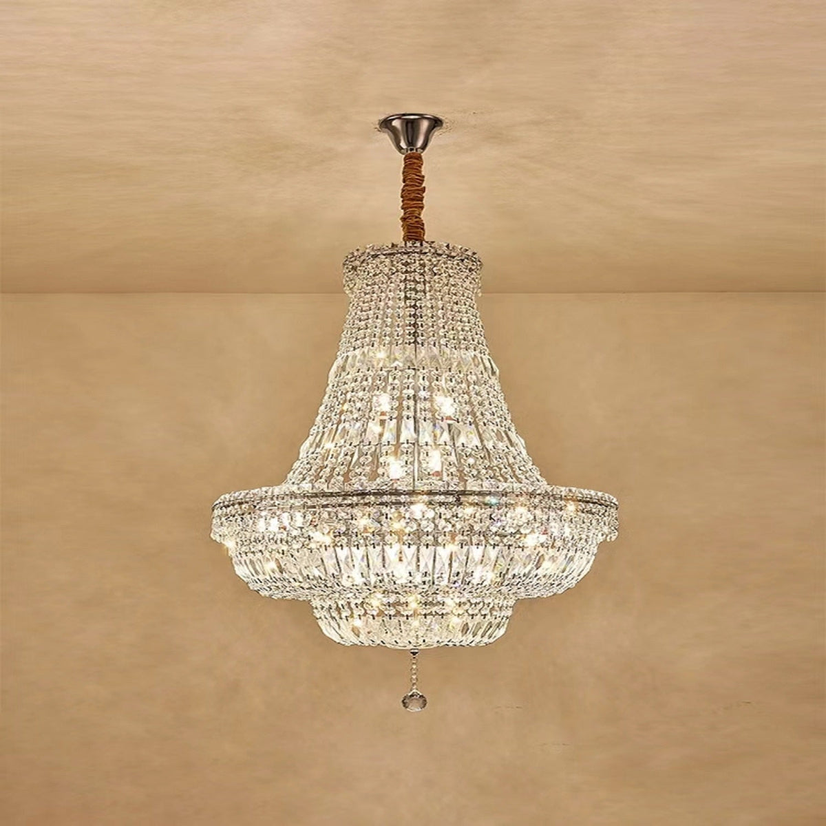 Extra Large Multi - layer Modern Light Luxury Crystal Chandelier for Living / Dining Room / Villa - D39.4"*H57.1"casivra