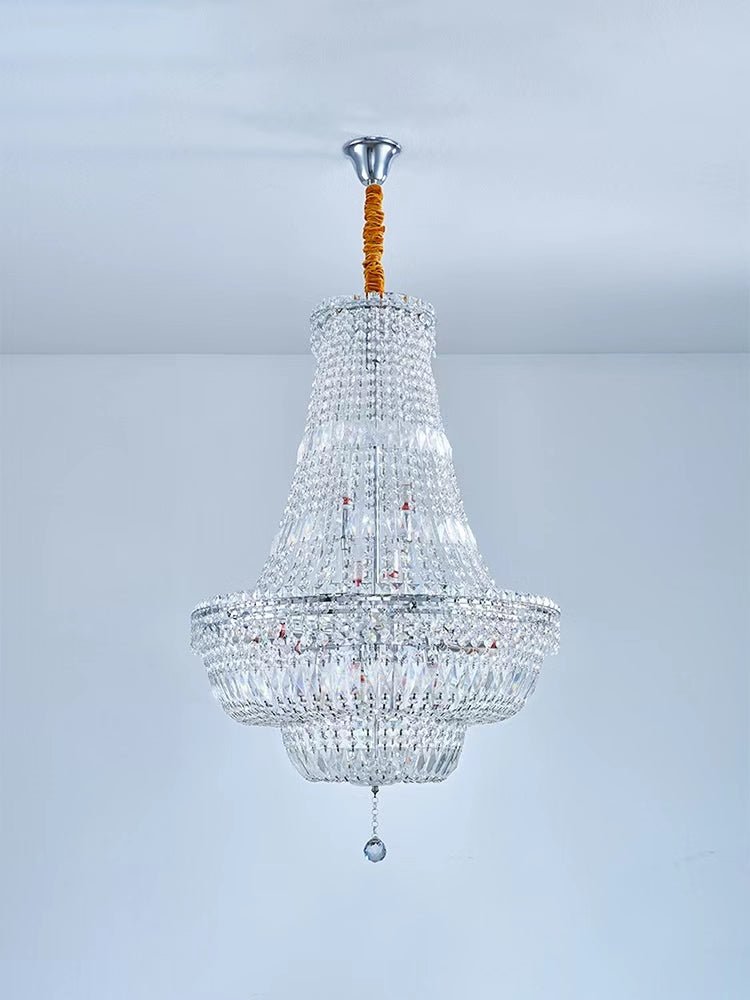 Extra Large Multi - layer Modern Light Luxury Crystal Chandelier for Living / Dining Room / Villa - D39.4"*H57.1"casivra