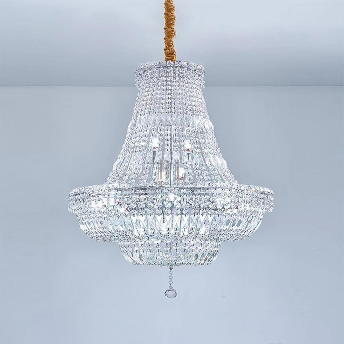 Extra Large Multi - layer Modern Light Luxury Crystal Chandelier for Living / Dining Room / Villa - D39.4"*H57.1"casivra