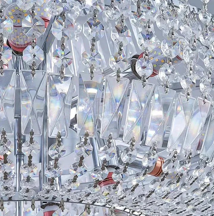 Extra Large Multi - layer Modern Light Luxury Crystal Chandelier for Living / Dining Room / Villa - D39.4"*H57.1"casivra