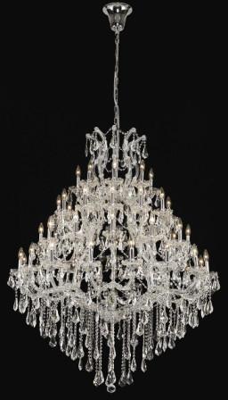 Extra Large Multi - tiered Candle Light Crystal Chandelier for Hotel/Restaurant - 24 Lights/D39.4"*H51.2"/50kgChromeWarm Lightcasivra