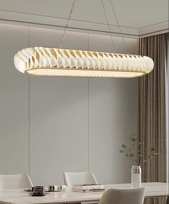 Extra Large Tiers Modern Stainless Steel Oval Chandelier for Dining Room/Kitchen Island/Big Entrys - L47.2"*H4.7"casivra