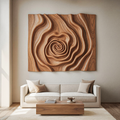 Organic Wall Sculpture With Spiral Design For Living Room