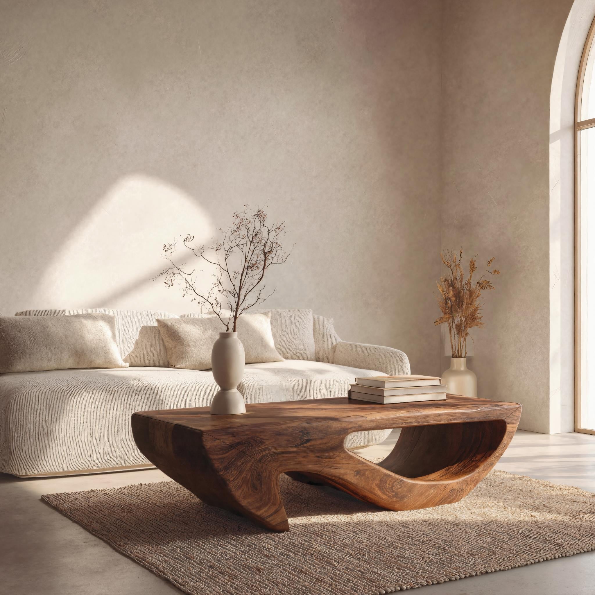 Modern Coffee Table Open Shelf Design For Living Room