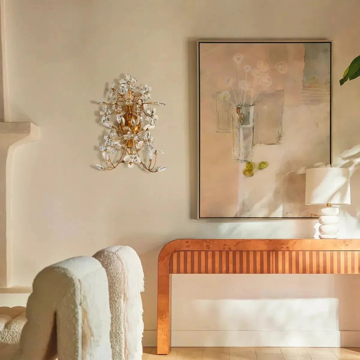 Foglia 2-Light Wall Sconce in bronze - bedroom lighting