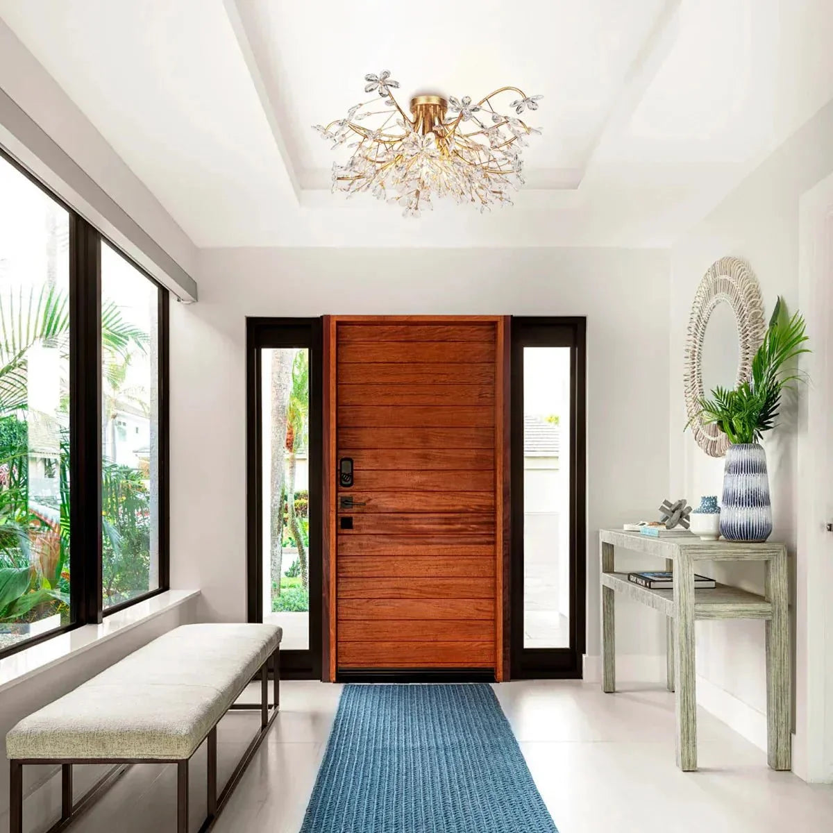 Foglia Flushmount - clear finish, modern home lighting