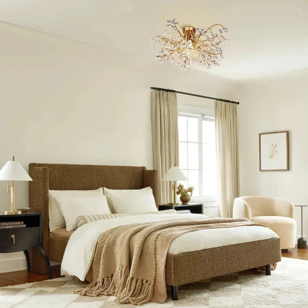Foglia Flushmount in clear by Blush Lighting