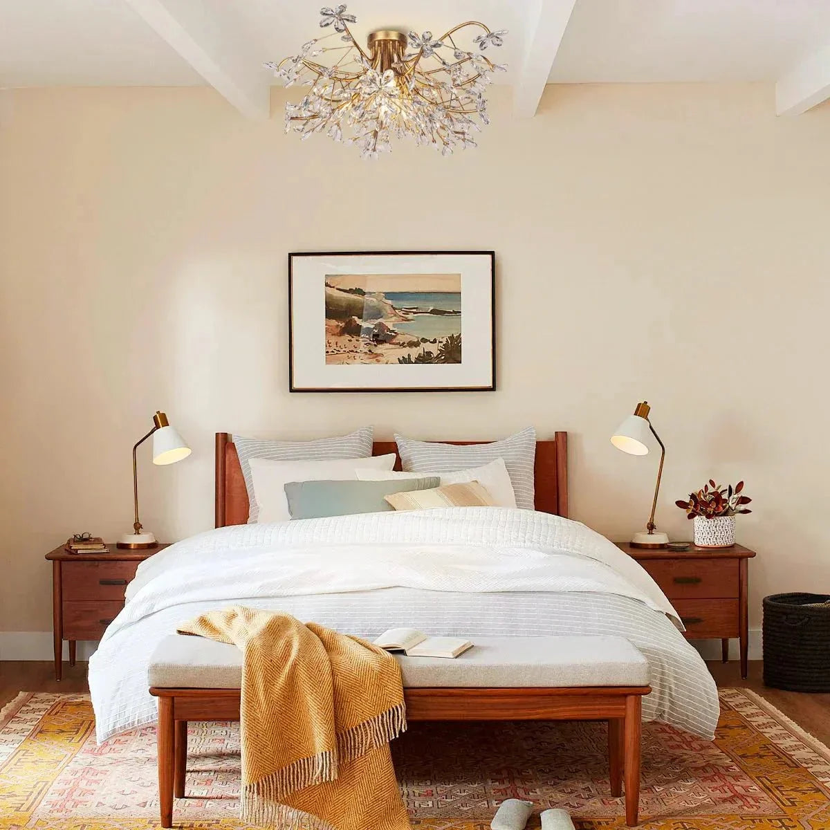 Foglia Flushmount in clear by Blush Lighting