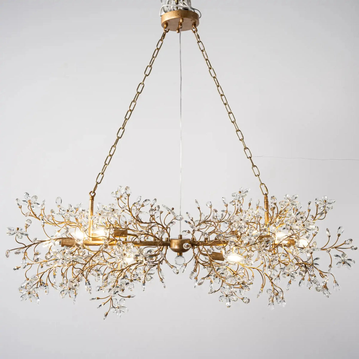 Foglia Linear Chandelier 43" 51" 68"W - Silver68"casivra