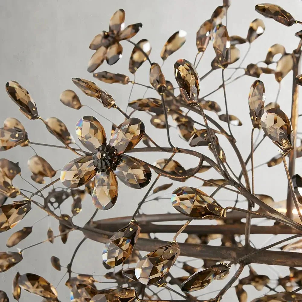 Foglia Oval Chandelier 62'' 74'' in bronze by Blush Lighting