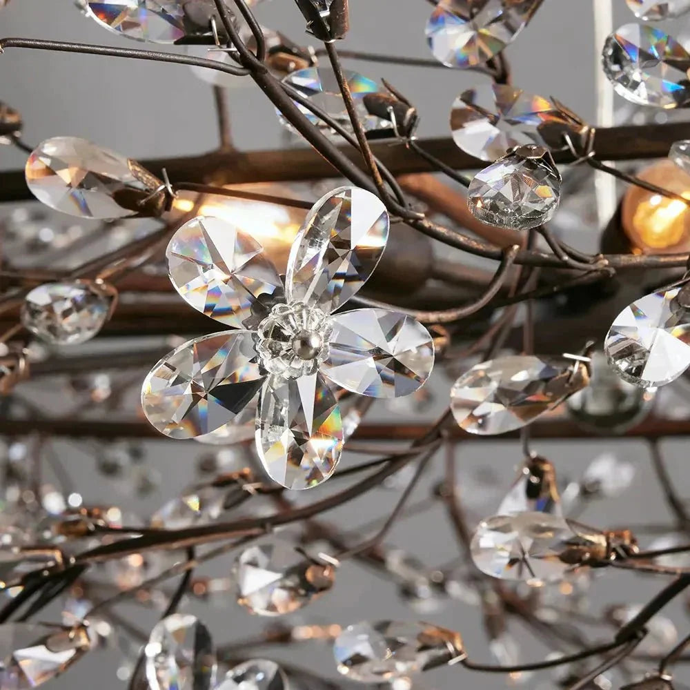Foglia Oval Chandelier 62'' 74'' in bronze - dining room lighting