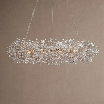 Foglia Oval Chandelier 62'' 74'' - 62"Goldcasivra