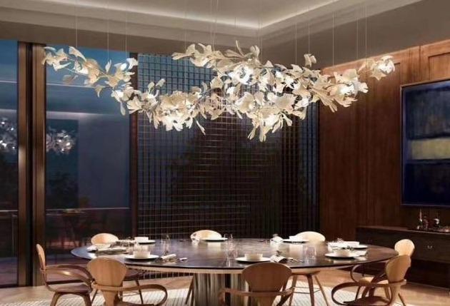 Fleur - de - lis Ceramic Branch Chandelier - Length 250 cm ( 98.5 in ) x Width 65 cm ( 25.6 in ) x Height 65 cm ( 25.6 in )casivra