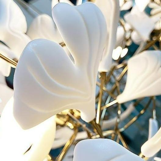 Fleur - de - lis Ceramic Branch Chandelier - Length 150 cm ( 60 in ) x Width 85 cm ( 33.5 in ) x Height 100 cm ( 39.4 in )casivra