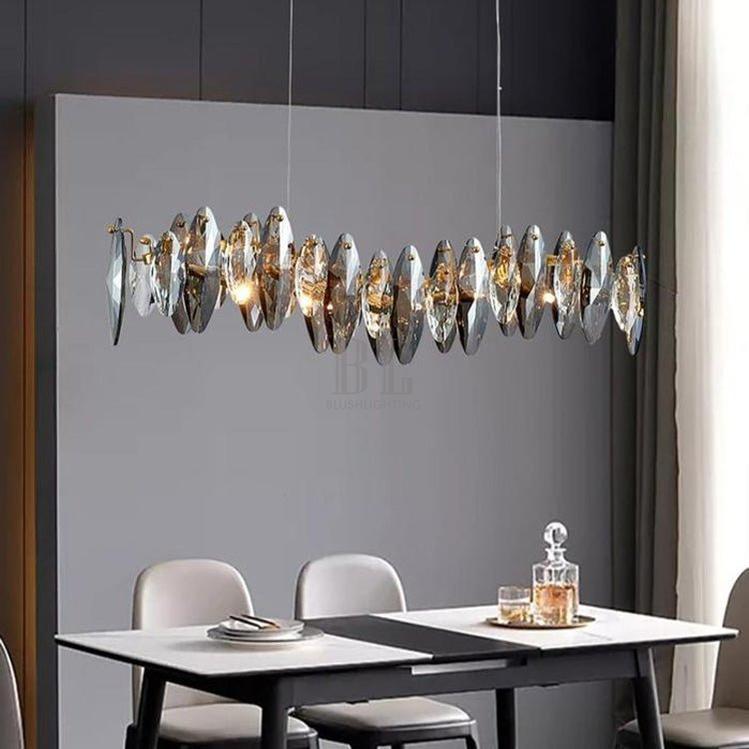 Flor Linear Chandelier for Dining Room-Chandelier-casivra-casivra