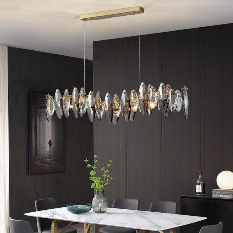 Flor Linear Chandelier for Dining Room-Chandelier-casivra-casivra